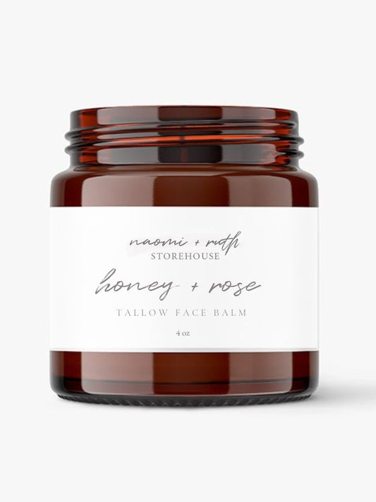 honey + rose tallow face balm